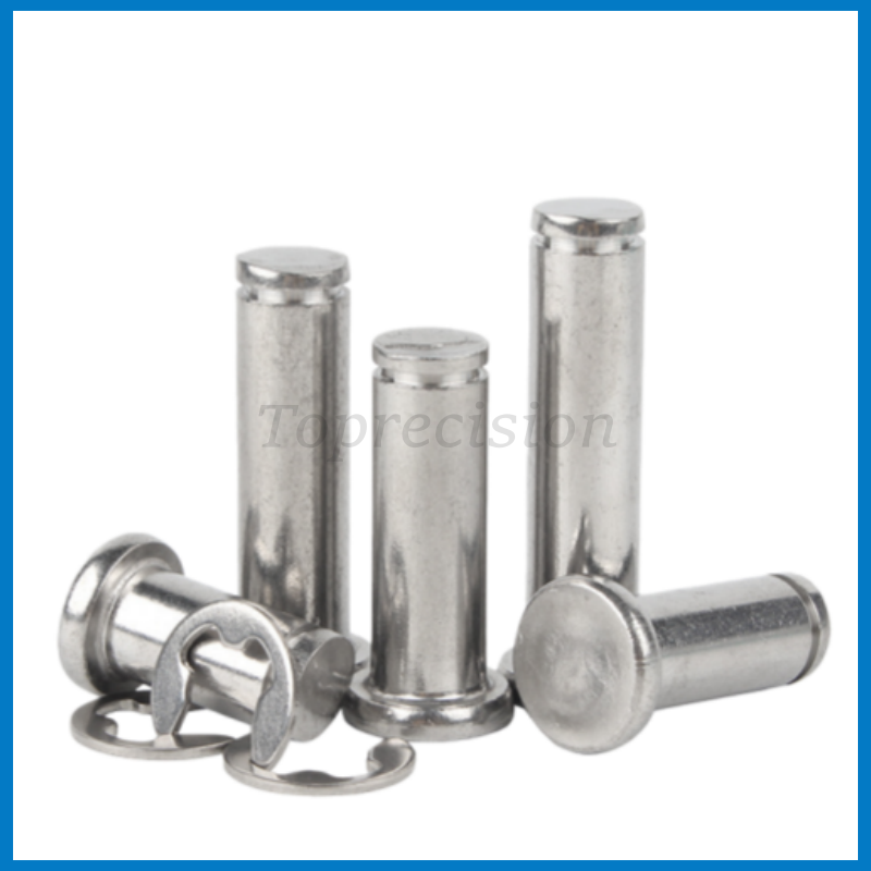 永精304不锈钢平头带槽定位圆柱销