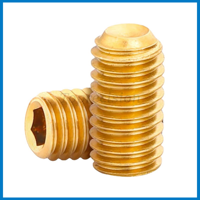 永精黄铜内六角槽凹端机米螺钉