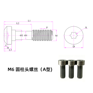M6圆柱头螺丝（A型）